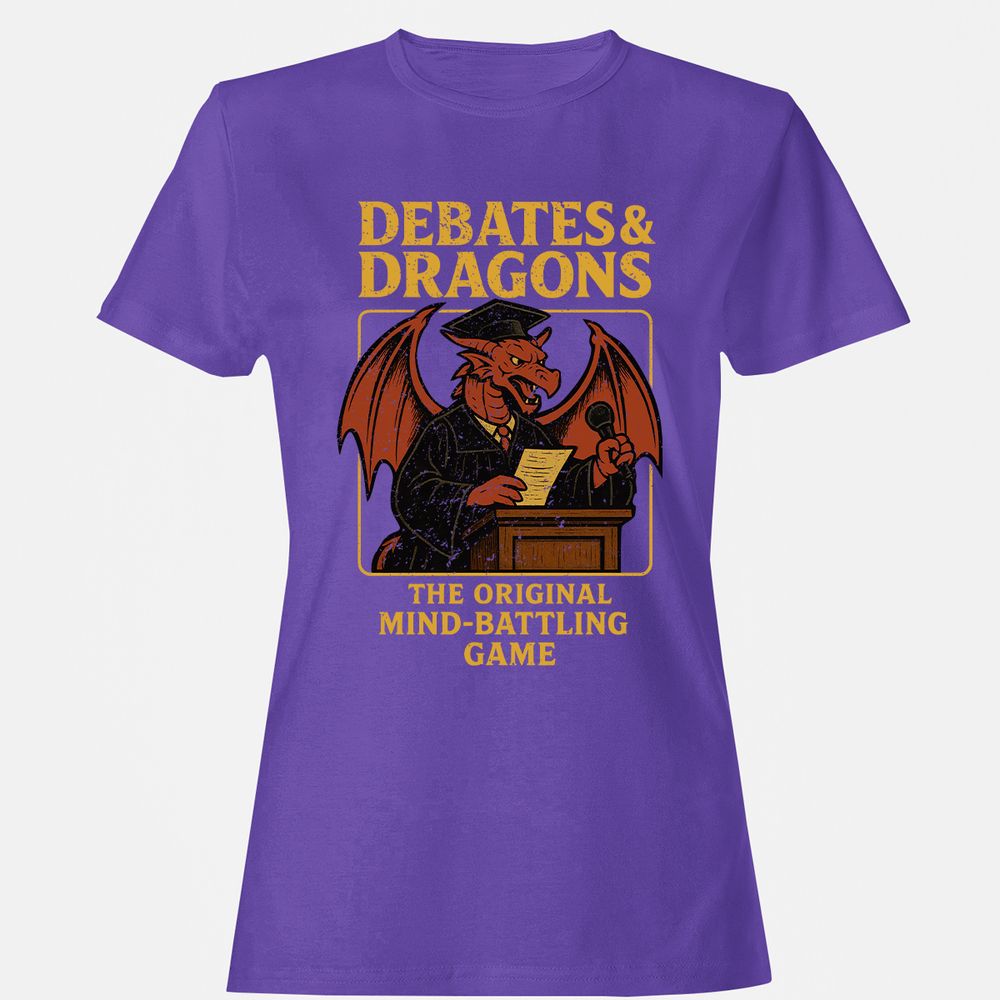 Debates & Dragons Women's T-Shirt - Purple - 12