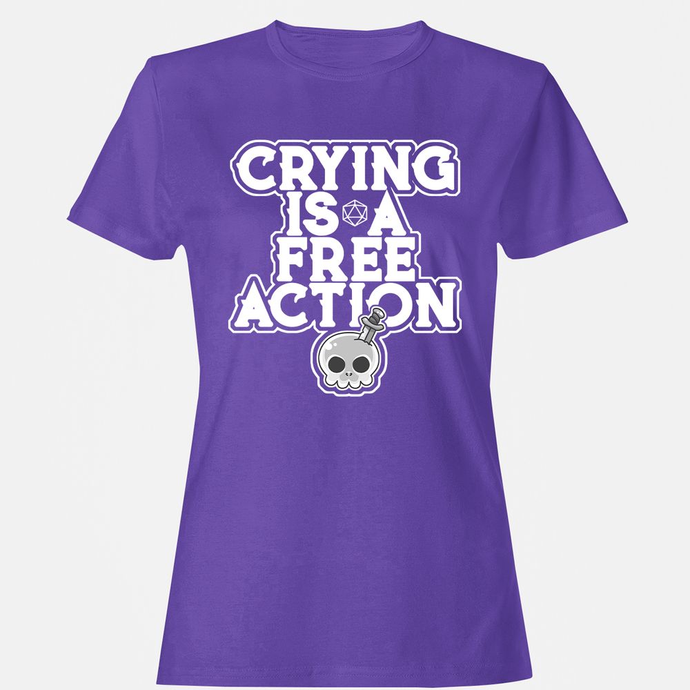 Crying Is A Free Action Women's T-Shirt - Purple - 12