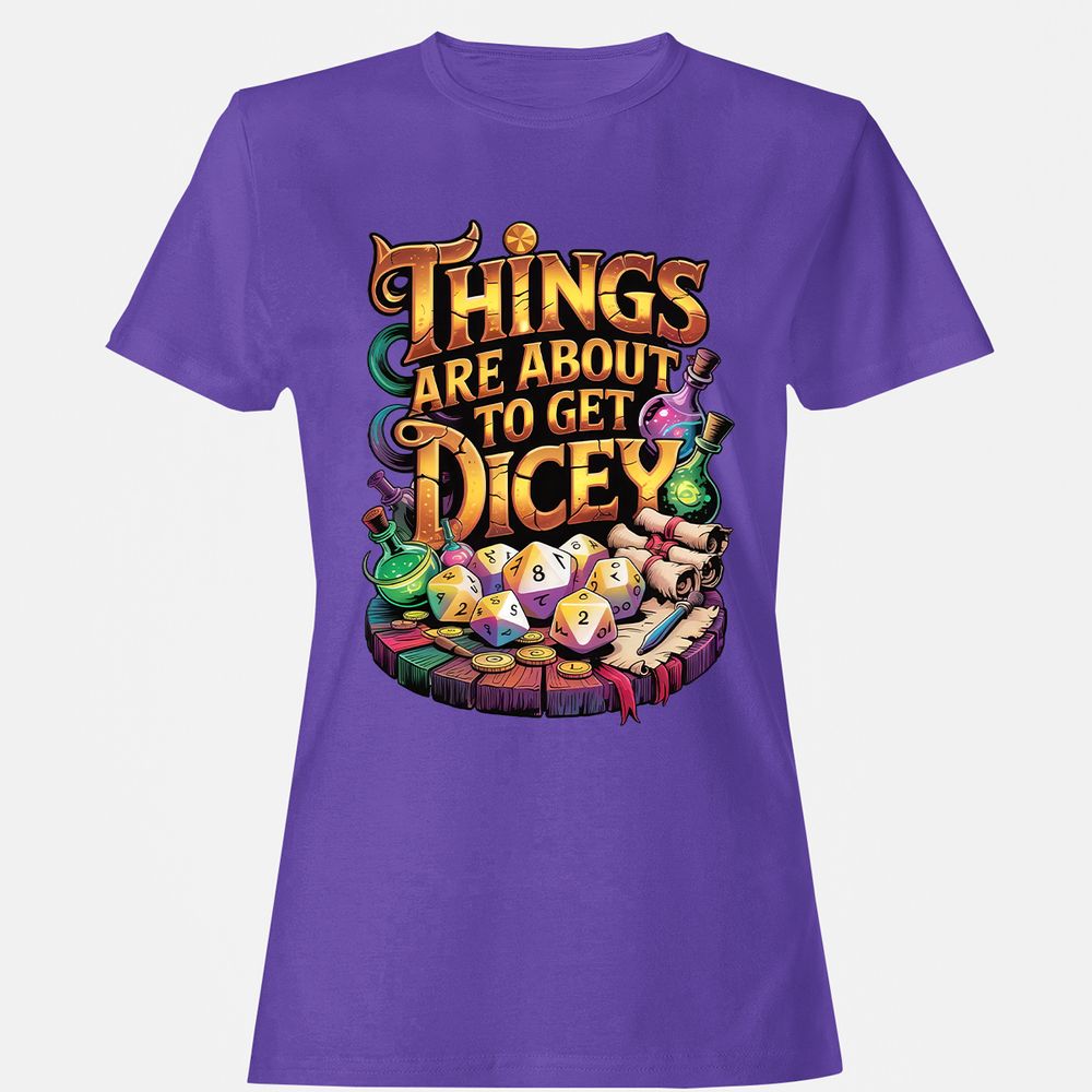 Things Are About To Get Dicey Women's T-Shirt - Purple - 12