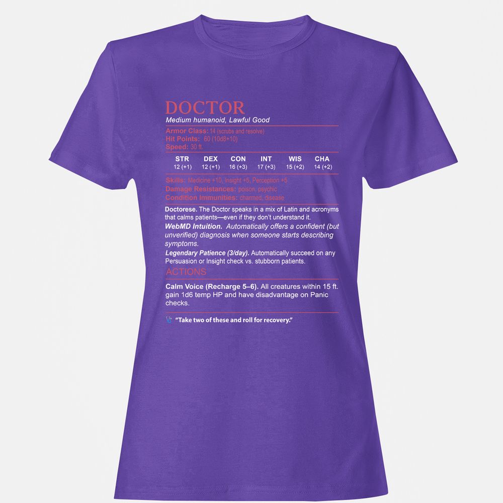 Doctor Stats Women's T-Shirt - Purple - 12