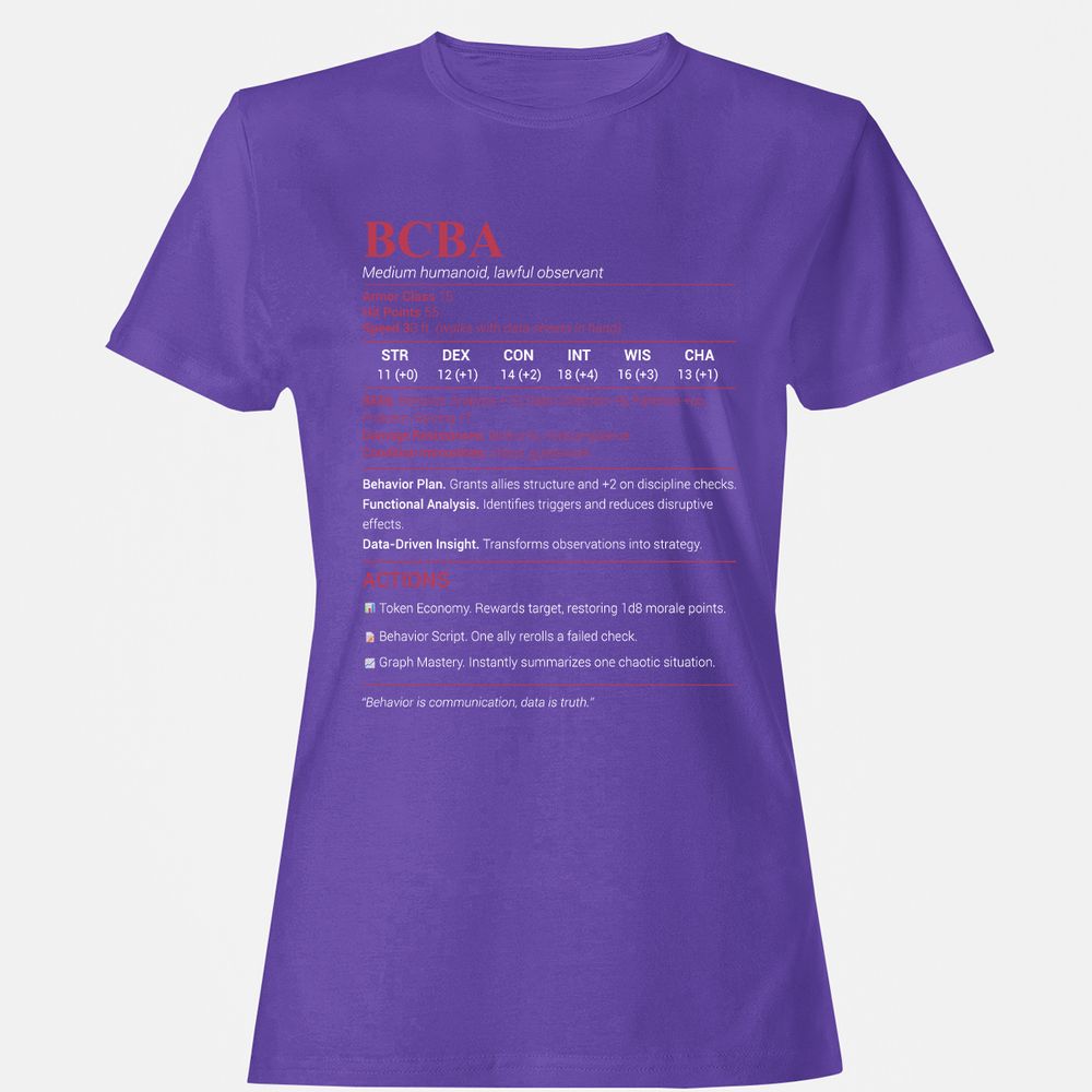 BCBA Women's T-Shirt - Purple - 12