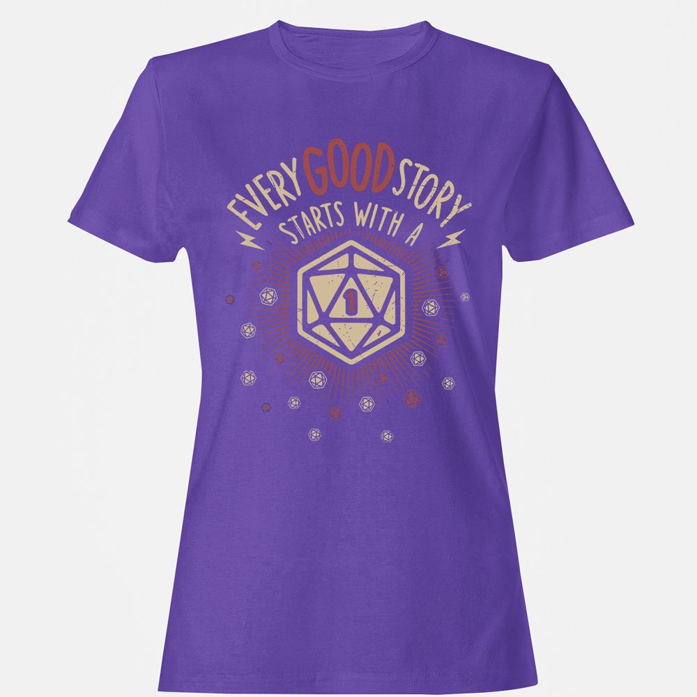 Good Story Starts With A 1 Women's T-Shirt - Purple - 12