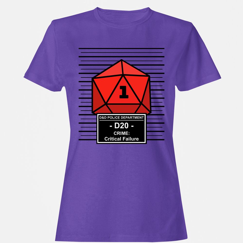 D20 Arrested For Critical Failure Women's T-Shirt - Purple - 12