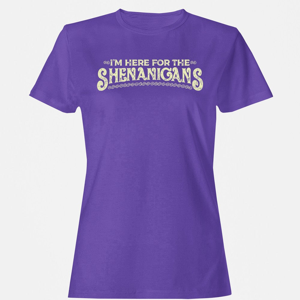 Here For The Shenanigans Women's T-Shirt - Purple - 12