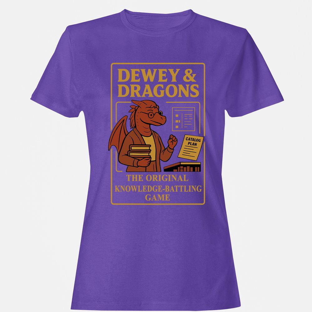 Dewey & Dragons Women's T-Shirt - Purple - 12