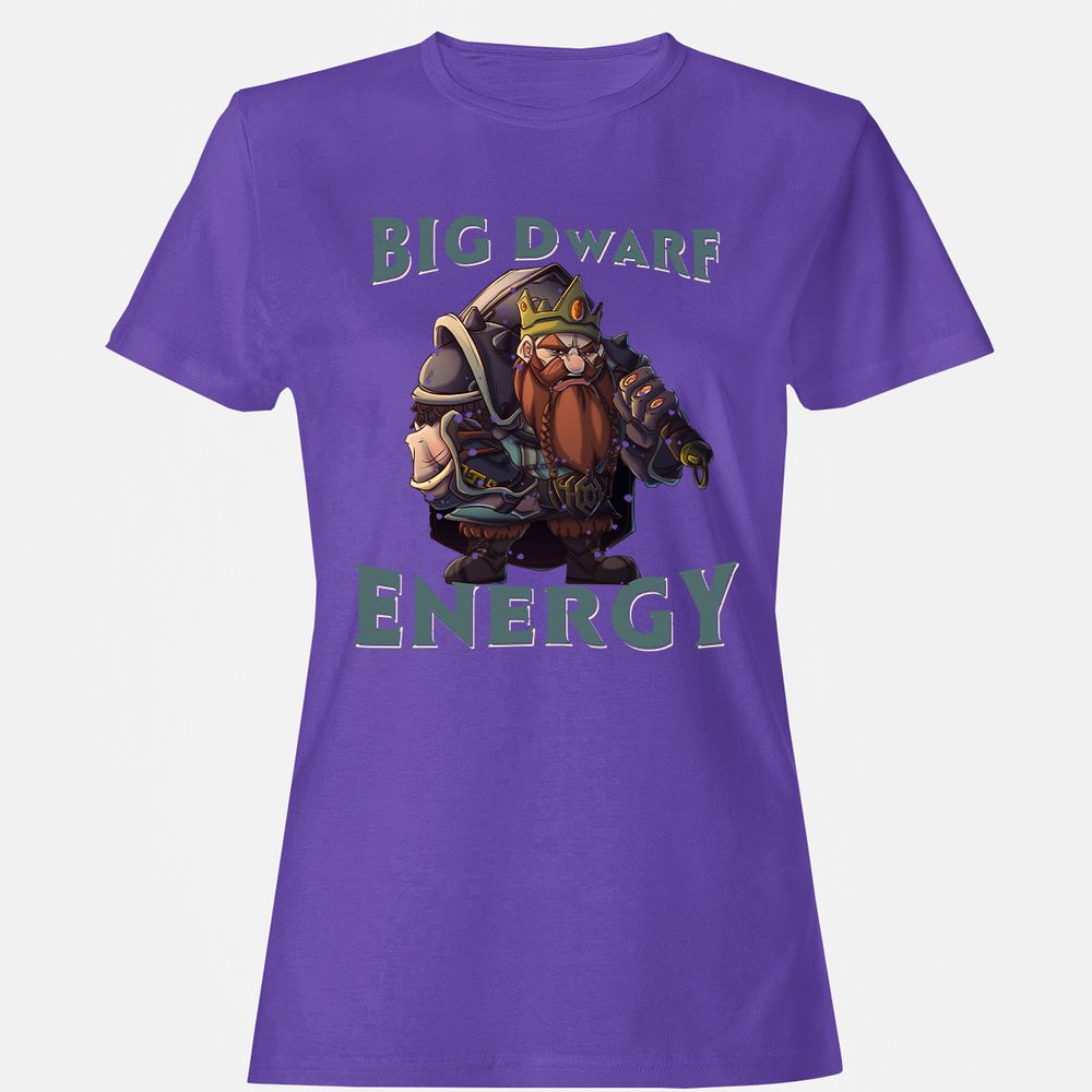 Big Dwarf Energy Women's T-Shirt - Purple - 12