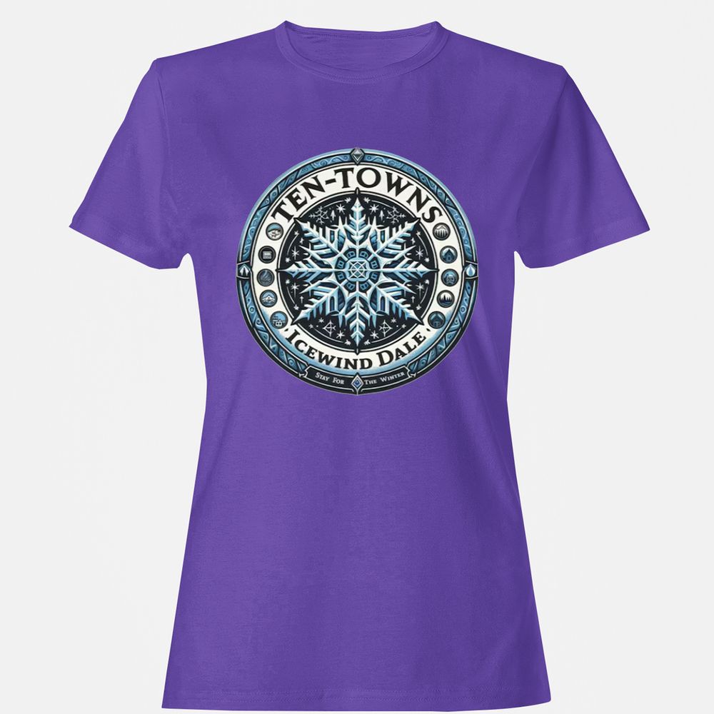 Ten-Towns Icewind Dale Women's T-Shirt - Purple - 12