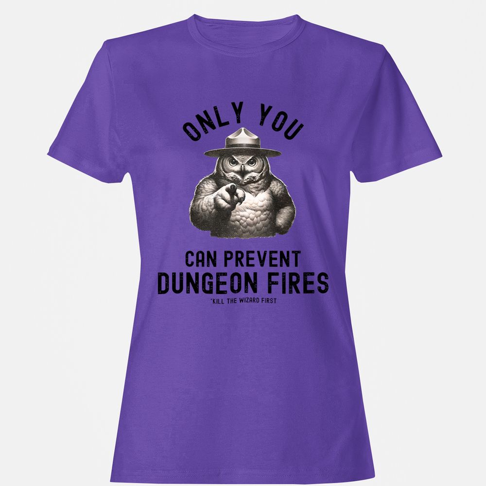 Only You Can Prevent Dungeon Fires Women's T-Shirt - Purple - 12