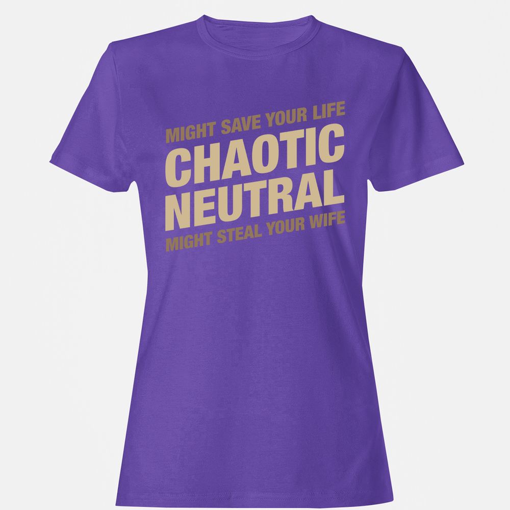 Might Save Your Life Might Steal Your Wife Women's T-Shirt - Purple - 12