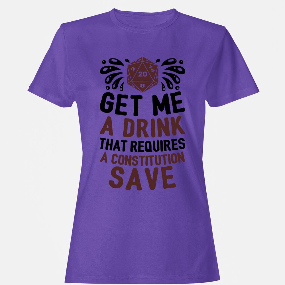 Get Me A Drink Women's T-Shirt - Purple - 12