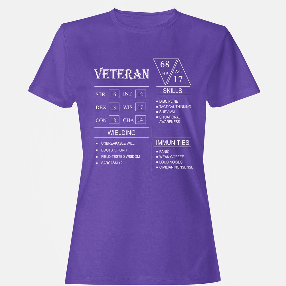 Veteran New Women's T-Shirt - Purple - 12