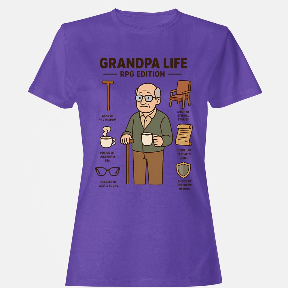Grandpa Life RPG Edition Women's T-Shirt - Purple - 12