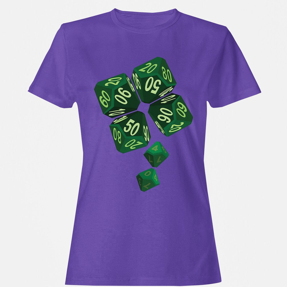 Dice Clover Women's T-Shirt - Purple - 12