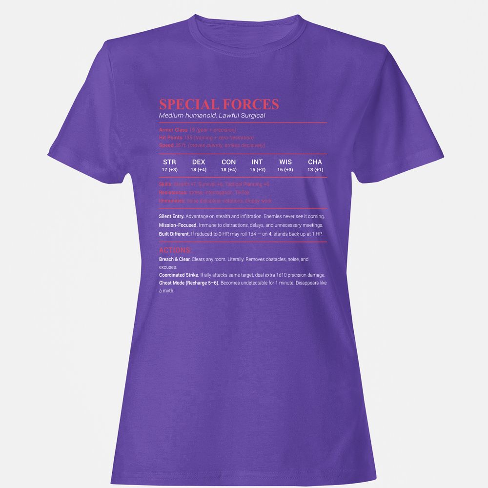 Special Forces Women's T-Shirt - Purple - 12