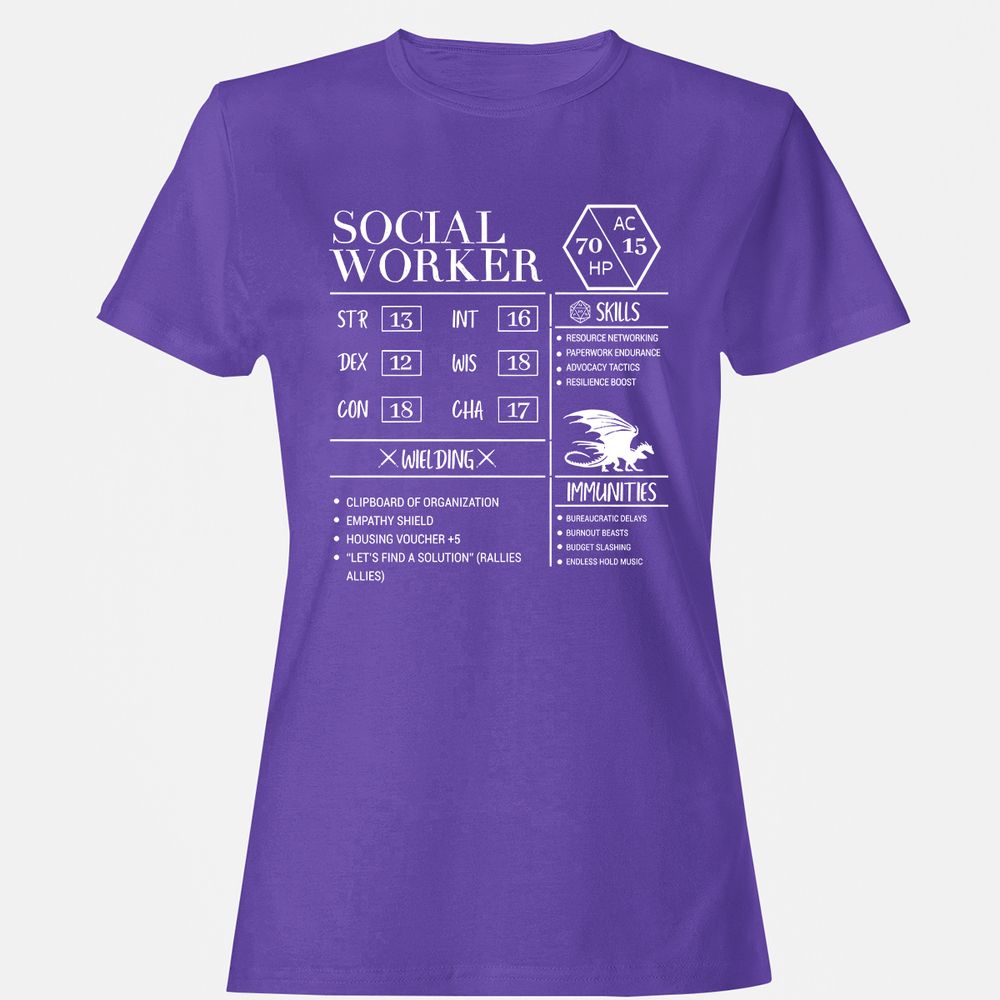 Social Worker New Women's T-Shirt - Purple - 12
