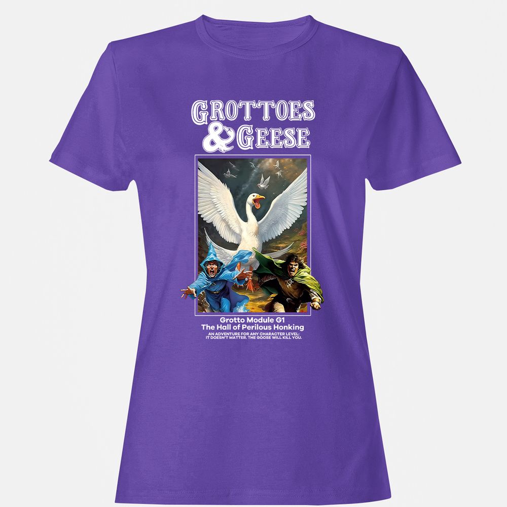 Grottoes & Geese Women's T-Shirt - Purple - 12