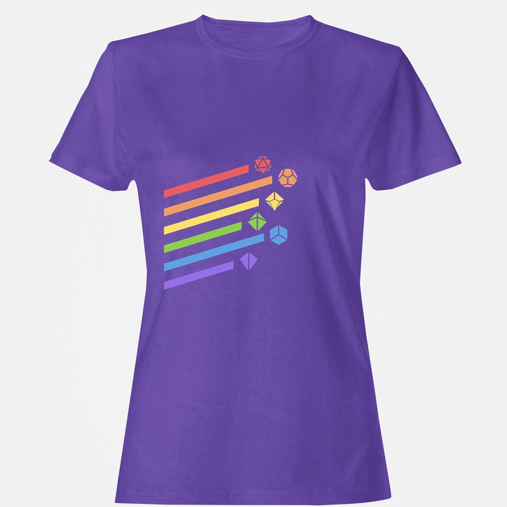 Rainbow Dice Set Women's T-Shirt - Purple - 12