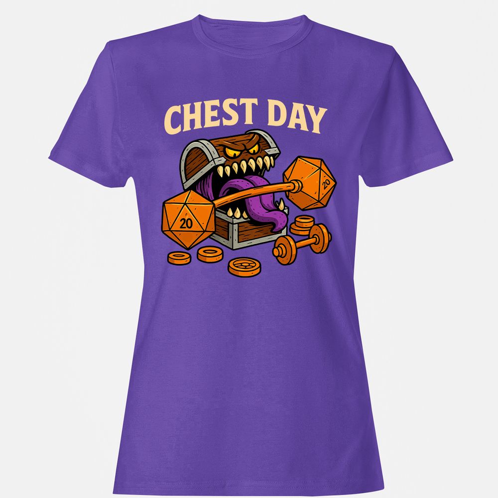 Chest Day Women's T-Shirt - Purple - 12