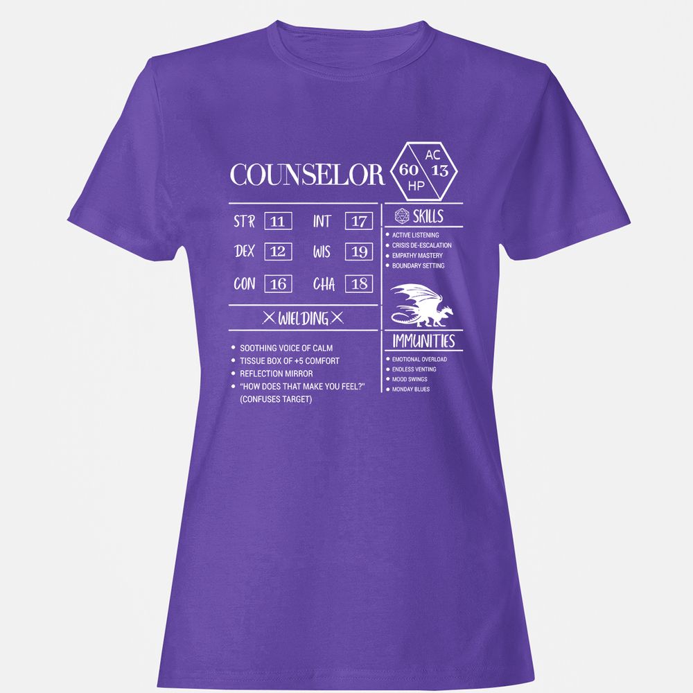 Counselor New Women's T-Shirt - Purple - 12