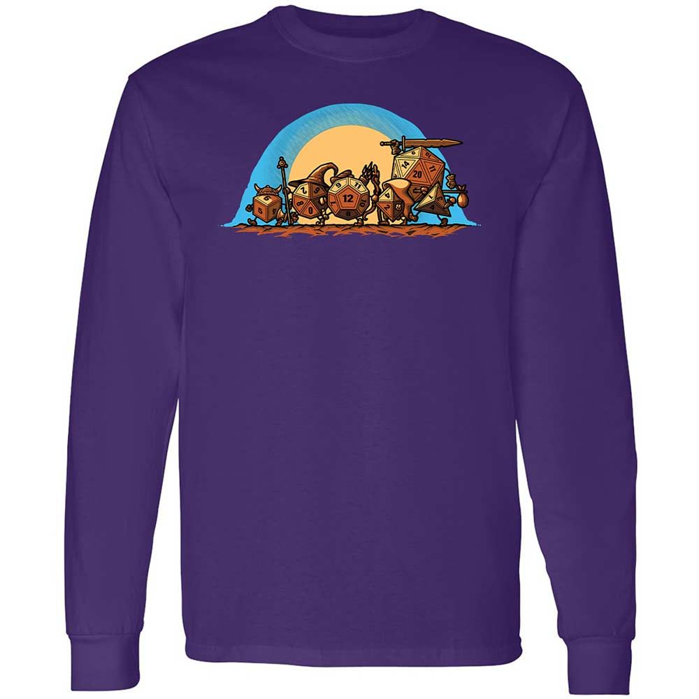 The Fellowship Of The Dice Long Sleeve T-Shirt - Purple - 12