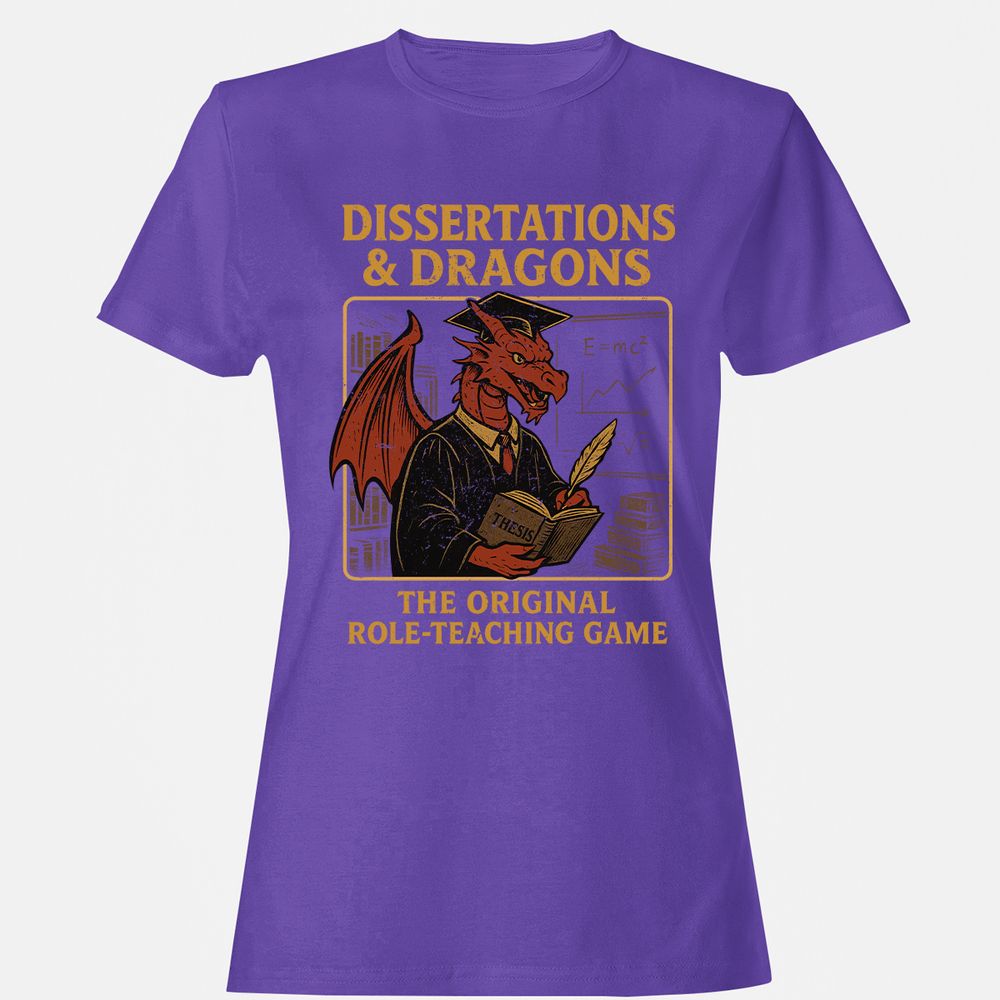 Disserations & Dragons Women's T-Shirt - Purple - 12