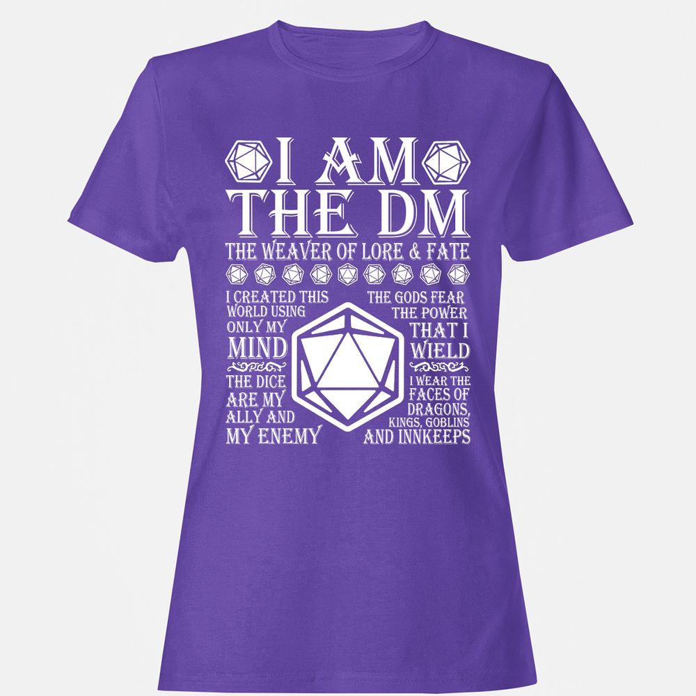 I Am The DM The Weaver Of Lore And Fate Women's T-Shirt - Purple - 12