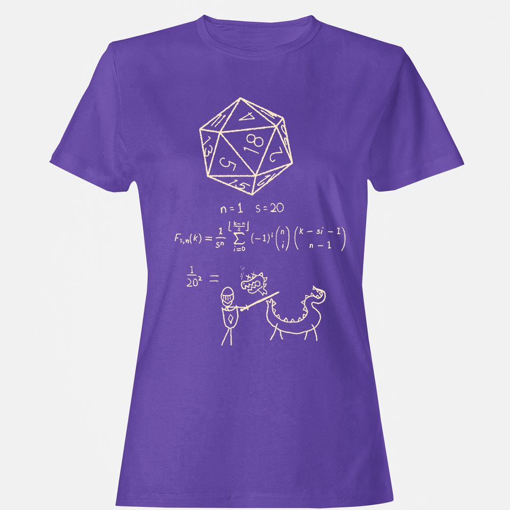 Science Of20 Sided Dice Women's T-Shirt - Purple - 12
