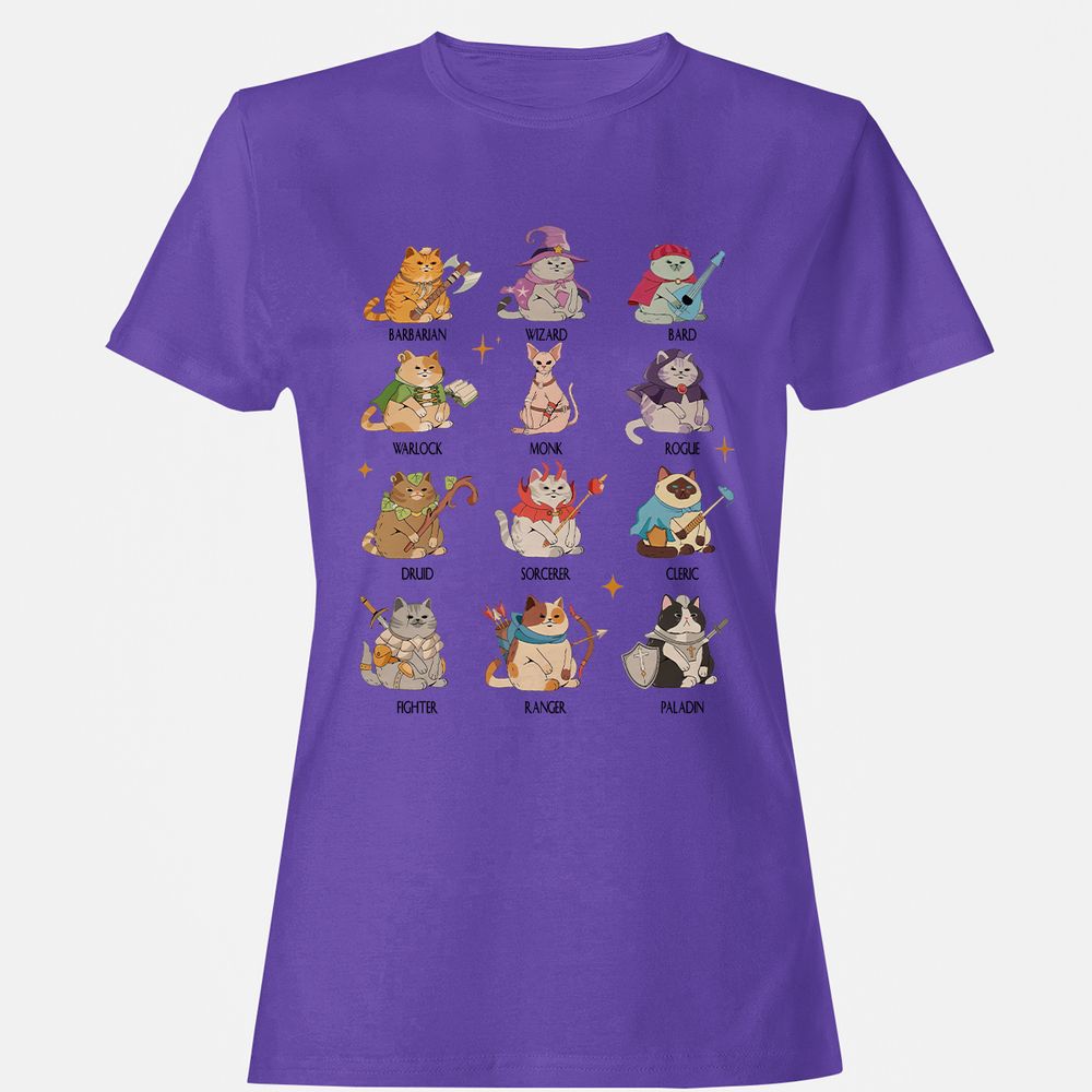 Dungeons And Cats Women's T-Shirt - Purple - 12