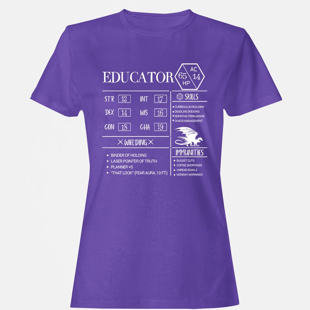 Educator New Women's T-Shirt - Purple - 12