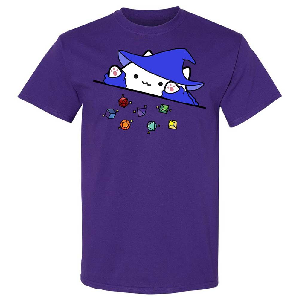 Cat Throws Dices Classic Unisex T-Shirt - Purple - 12