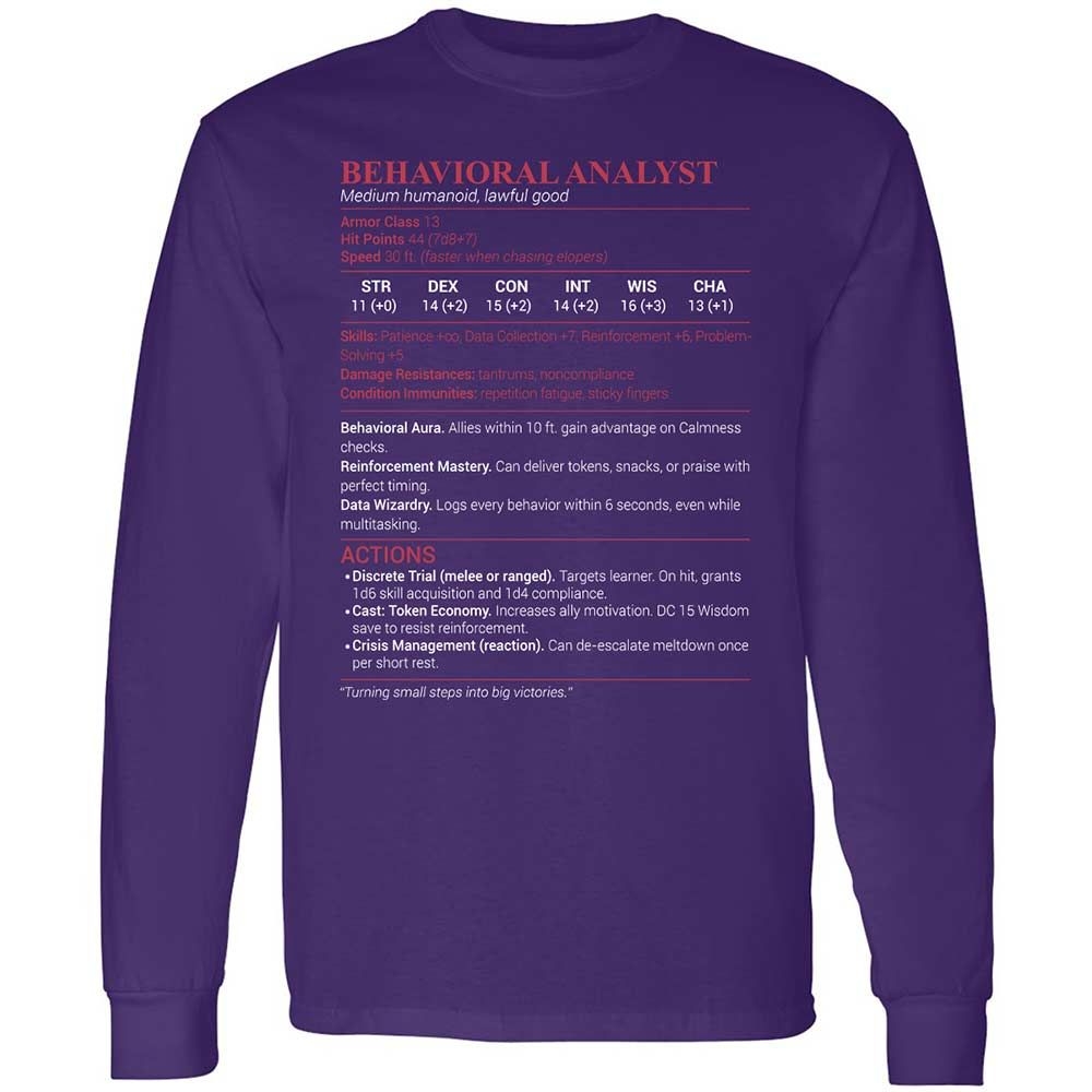 Behavioral Analyst - Purple - 12
