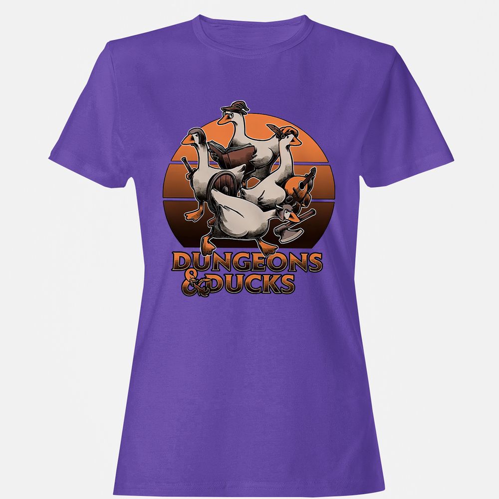 Dungeons And Ducks Women's T-Shirt - Purple - 12