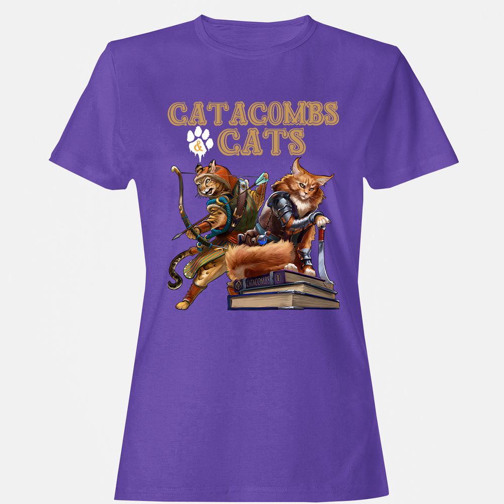 Catacombs & Cats Women's T-Shirt - Purple - 12