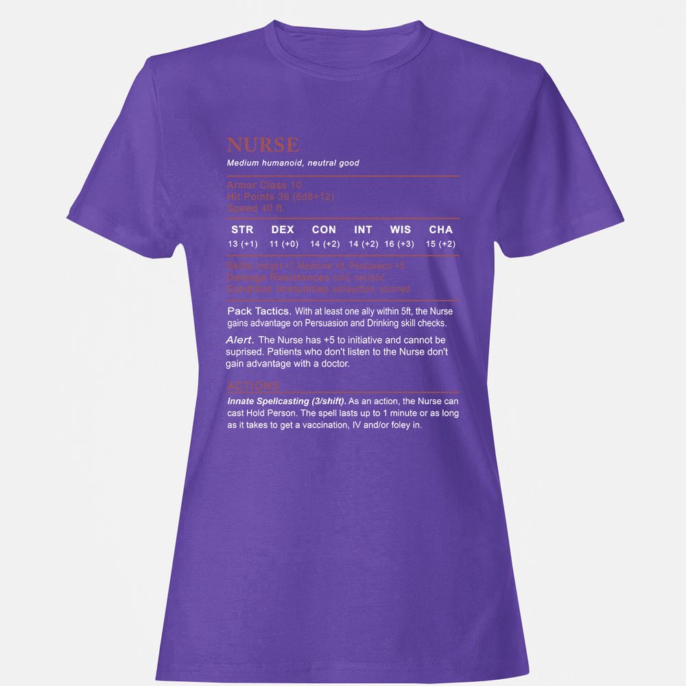 Nurse Stats 2 Women's T-Shirt - Purple - 12