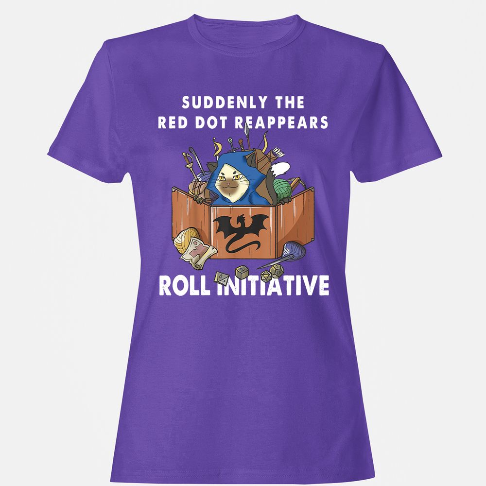 Suddenly The Red Dot Reappears Roll Initiative Women's T-Shirt - Purple - 12