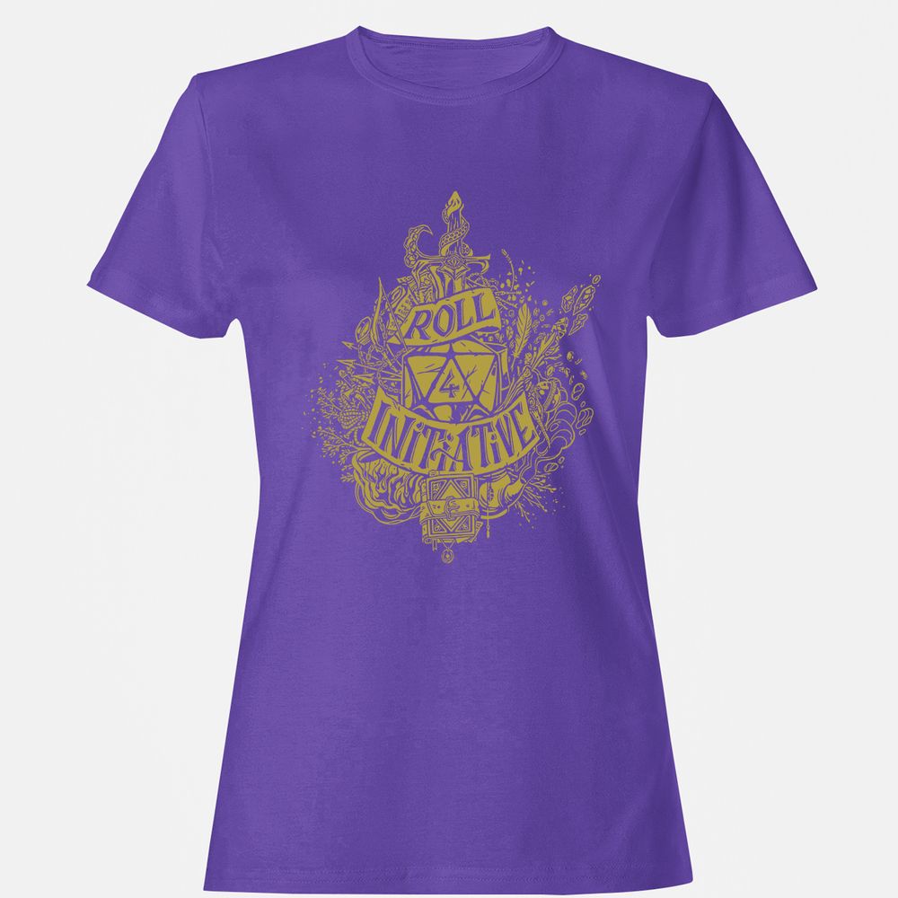 Roll Initiative Women's T-Shirt - Purple - 12