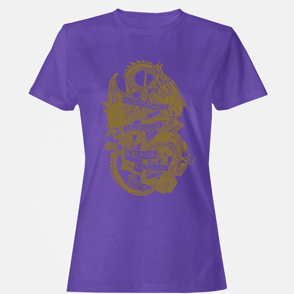 Dungeon Master Dragon Women's T-Shirt - Purple - 12