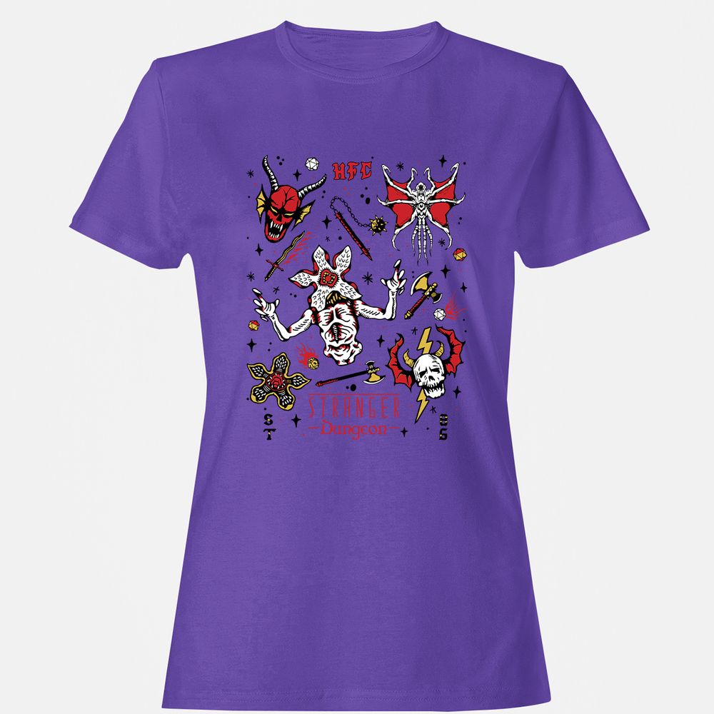 STRANGER DUNGEON Women's T-Shirt - Purple - 12