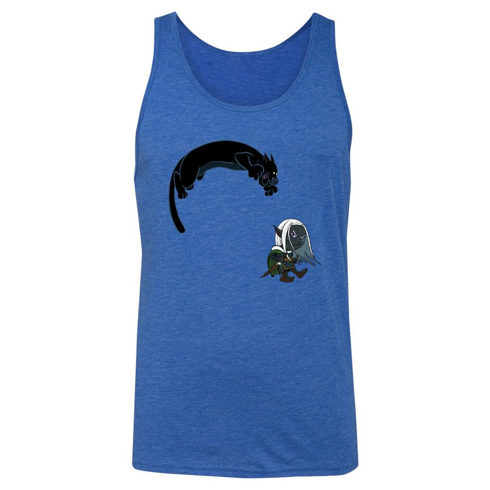 Drizzt And Guenhwyvar Unisex Jersey Tank - True Royal Triblend - 12
