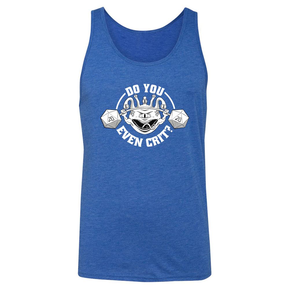 Do You Even Crit Unisex Jersey Tank - True Royal Triblend - 12
