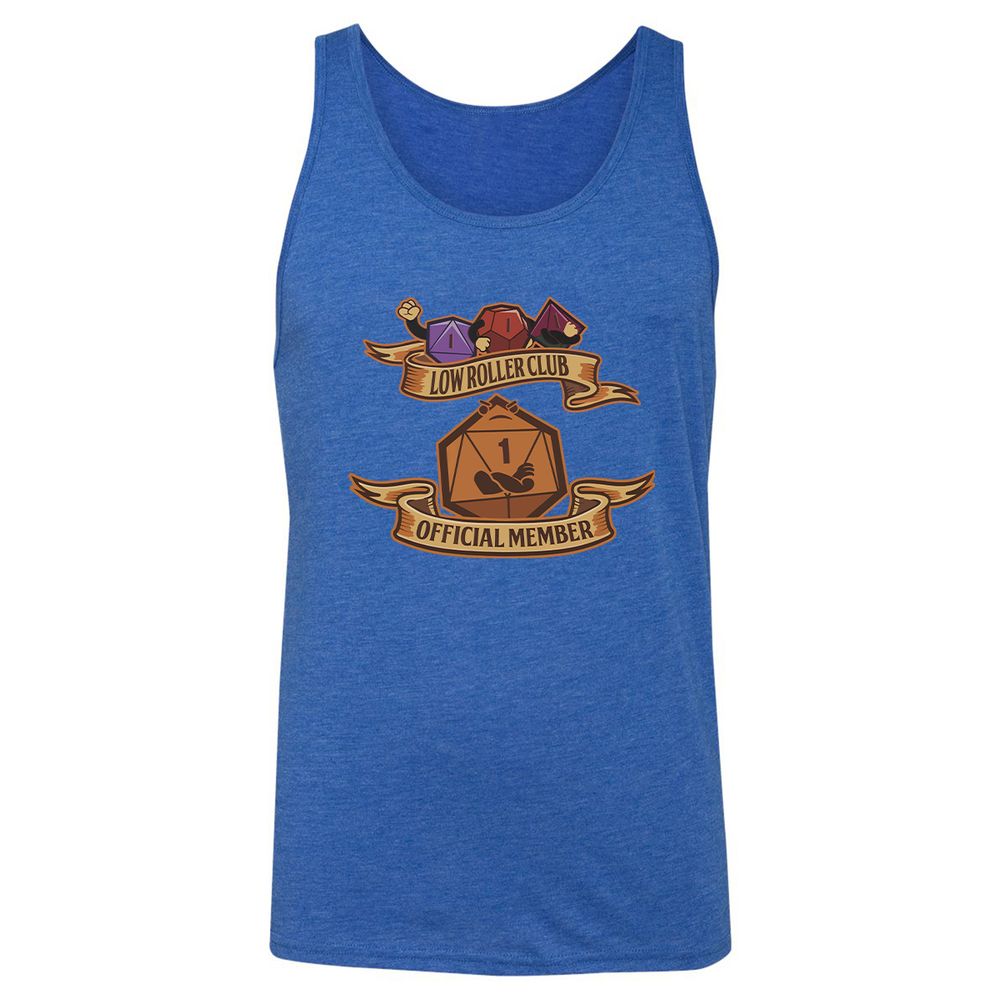 Low Roller Club Unisex Jersey Tank - True Royal Triblend - 12