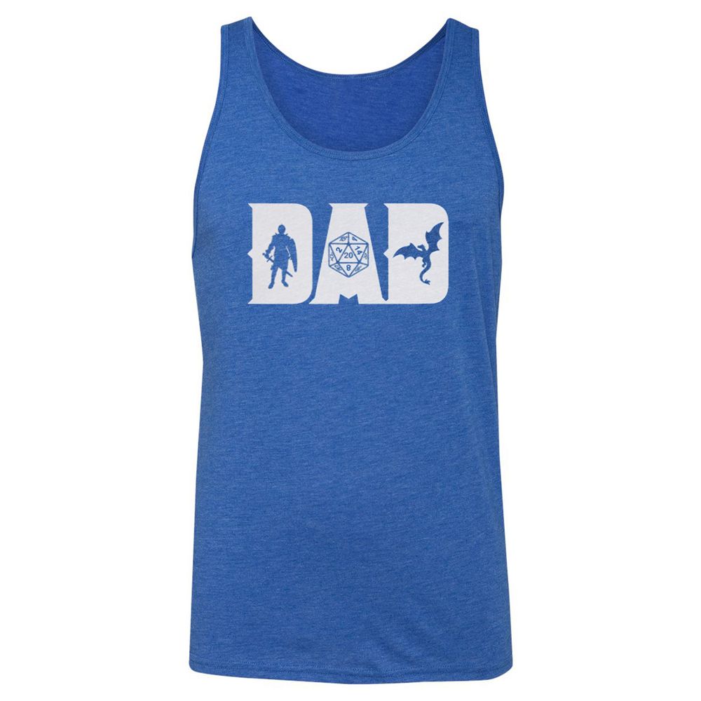 Dad Fathers Day Unisex Jersey Tank - True Royal Triblend - 12