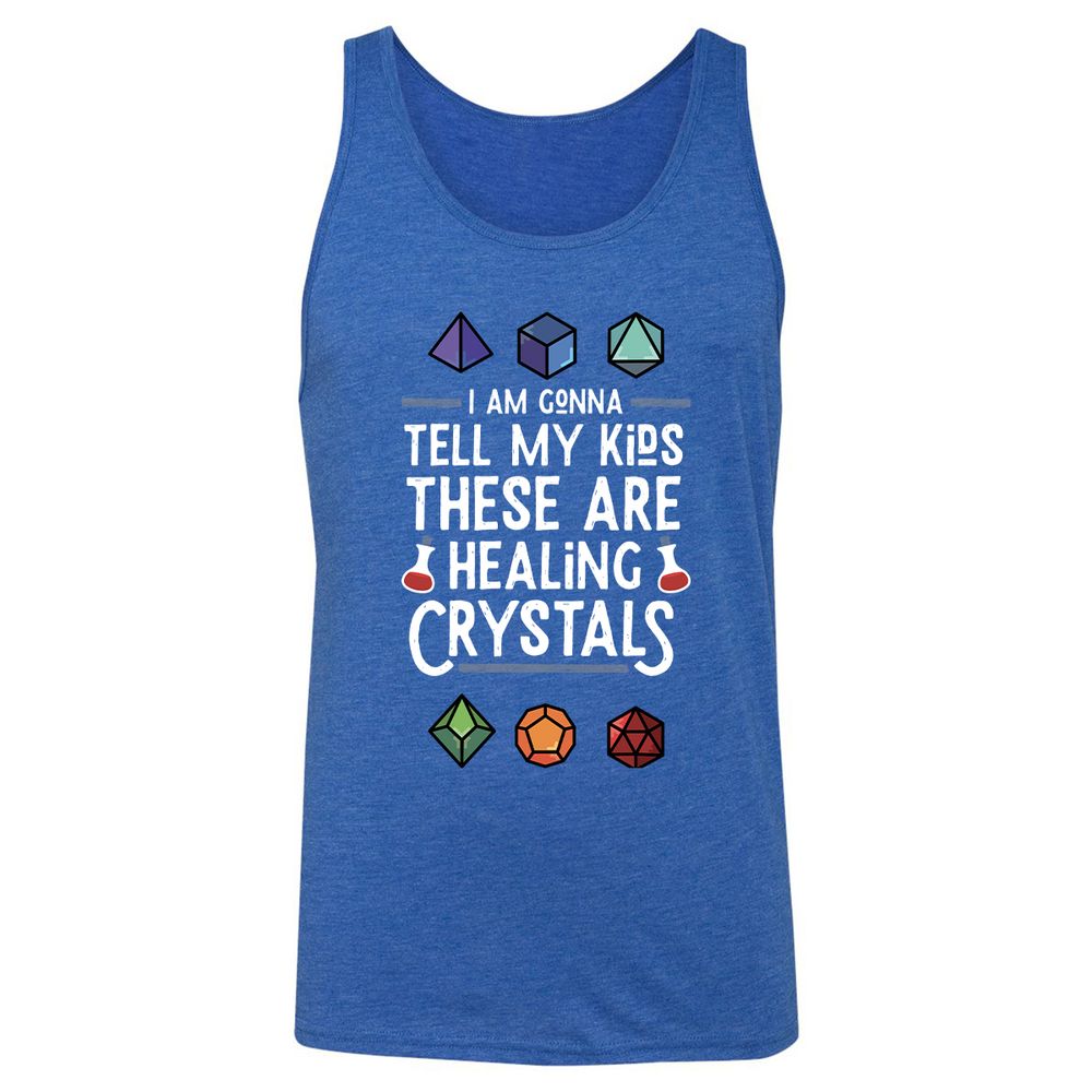 Healing Crystals Unisex Jersey Tank - True Royal Triblend - 12