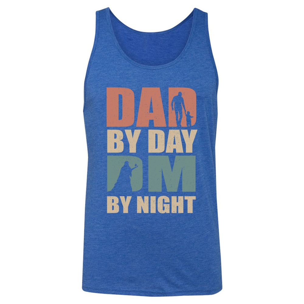 Dad By Day DM By Night - True Royal Triblend - 12