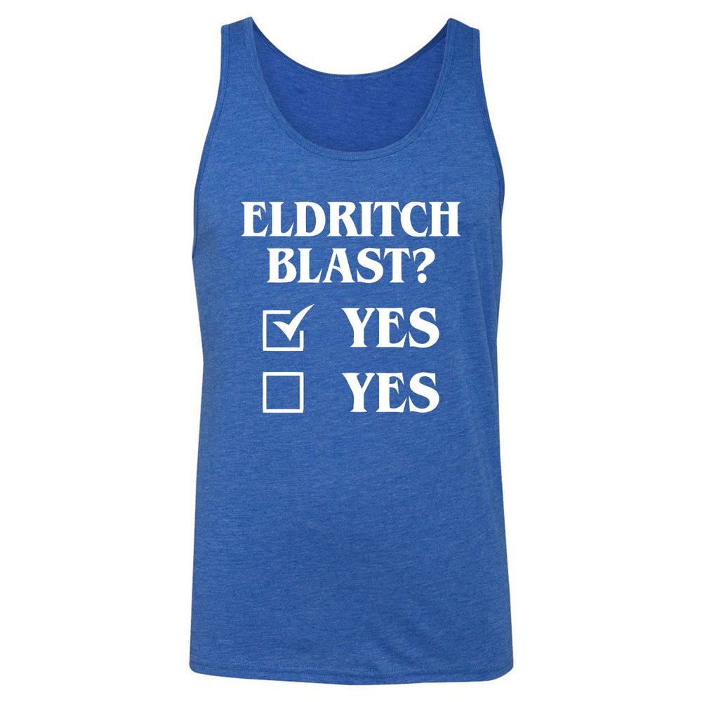 Eldritch Blast Yes Unisex Jersey Tank - True Royal Triblend - 12