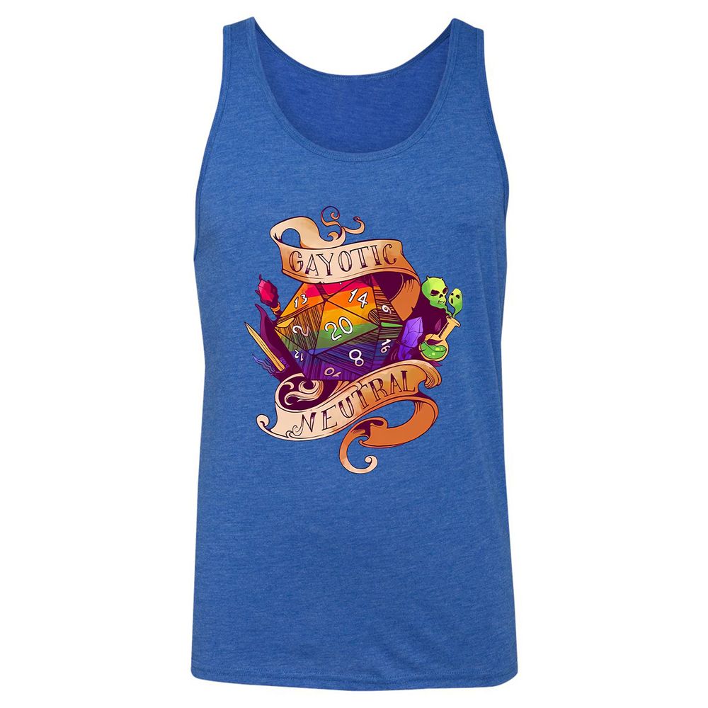 Gayotic Neutral Unisex Jersey Tank - True Royal Triblend - 12