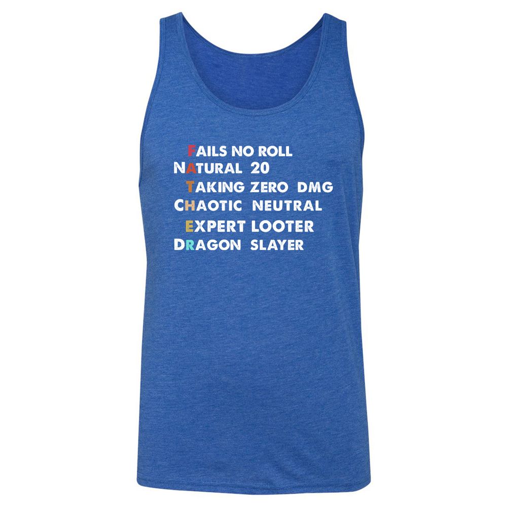 Father D&D Unisex Jersey Tank - True Royal Triblend - 12