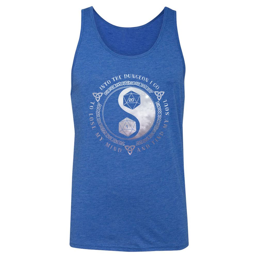Into The Dungeon I Go Unisex Jersey Tank - True Royal Triblend - 12