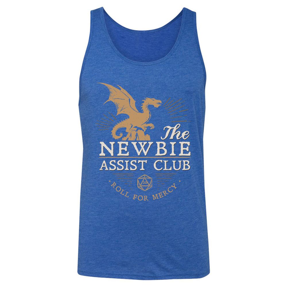 The Newbie Assist Club Unisex Jersey Tank - True Royal Triblend - 12
