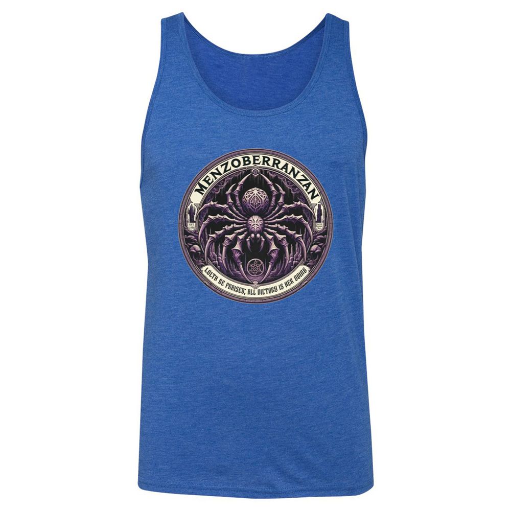Menzoberranzan Lolth Be Praised Unisex Jersey Tank - True Royal Triblend - 12